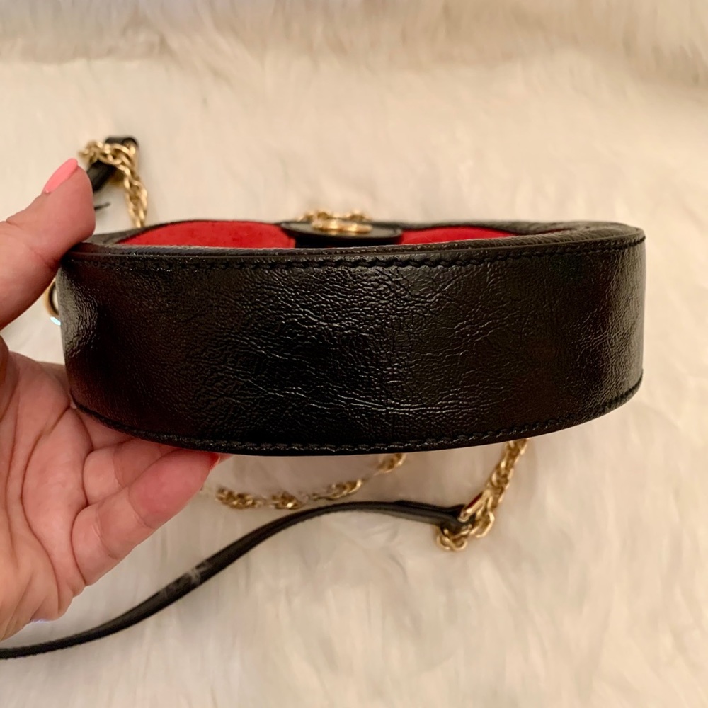 SOLD Gucci Mini Ophidia Round bag In Red Suede - Picture 5 of 10